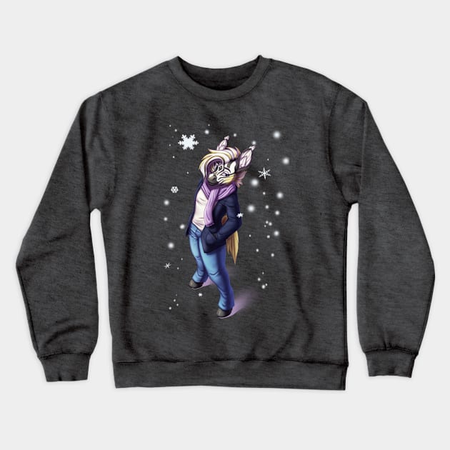 Canvas Swap: Winter Zinnie (No BG) Crewneck Sweatshirt by Temrin